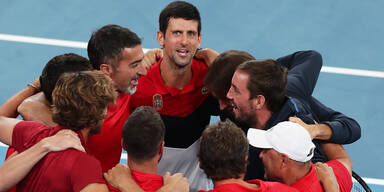 Novak Djokovic mit Serbien im Endspiel