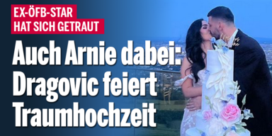 Auch Arnie dabei: Dragovic feiert Traumhochzeit in Wien