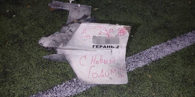 Zynische Neujahrsgrüße auf russischen Kamikaze-Drohnen