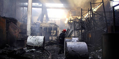 Großbrand in Druckerei Leykam - keine Verletzten