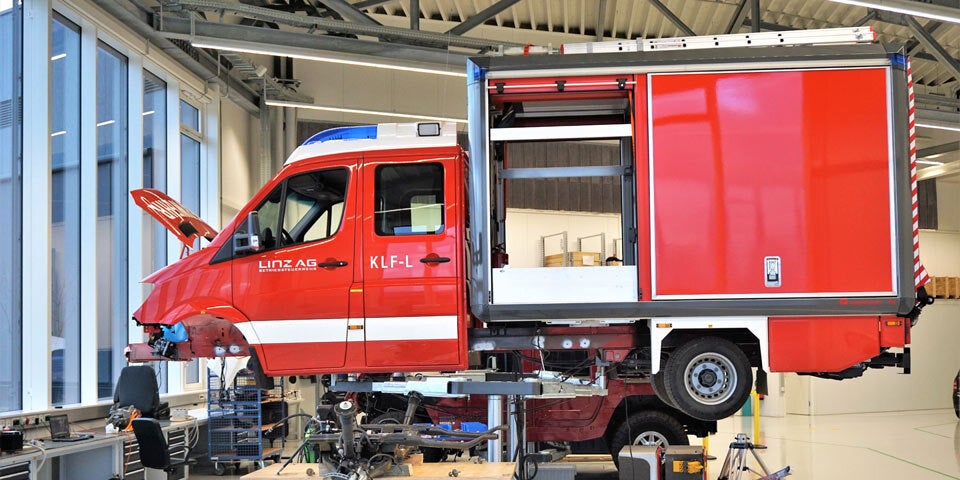Kreisel baute 1. Feuerwehr-Elektroauto