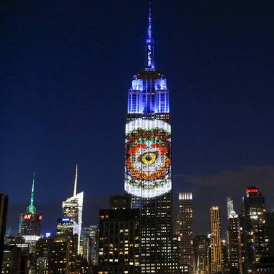 Tier-Licht-Show am Empire State Building