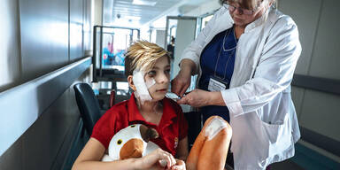 Verletztes Kind Ukraine