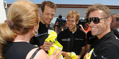 Vettel und Wurz "überfielen" Autofahrer