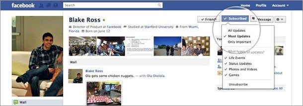 Follower-Funktion für Facebook