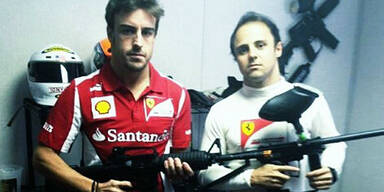 Alonso "grüßt" Vettel mit Gewehr