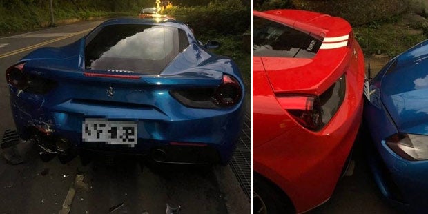 Mitsubishi-Fahrer (20) rammt Ferrari-Kolonne