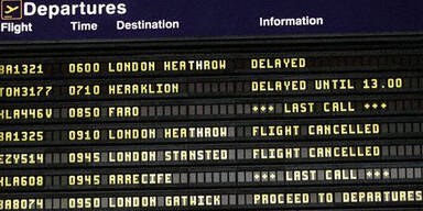 Flüge aus London gestrichen