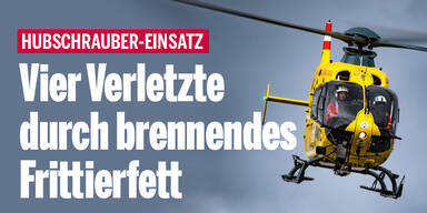 Vier Verletzte durch brennendes Frittierfett