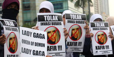Proteste gegen Lady Gaga in Jakarta