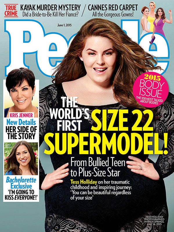 Covergirl mit Kleidergröße 52