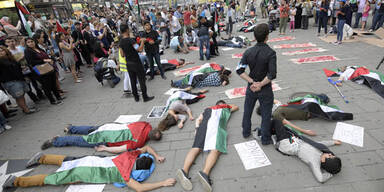 500 bei Pro-Palästina-Flashmob in Wien