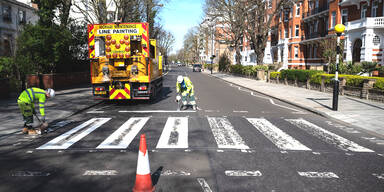 Keine Leute auf den Straßen: Abbey Road kann endlich saniert werden