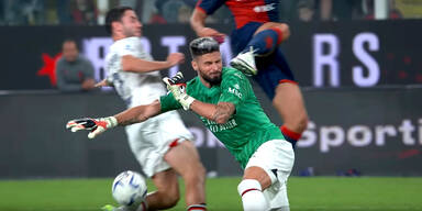 Milan-Stürmer Giroud auch im Tor stark