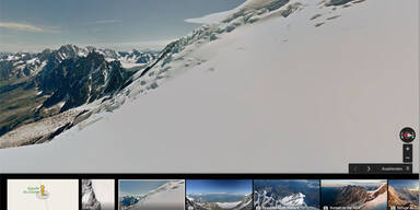 Mit Google Street View auf den Mont Blanc