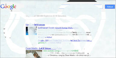 Gag von Google: Suche lässt es schneien