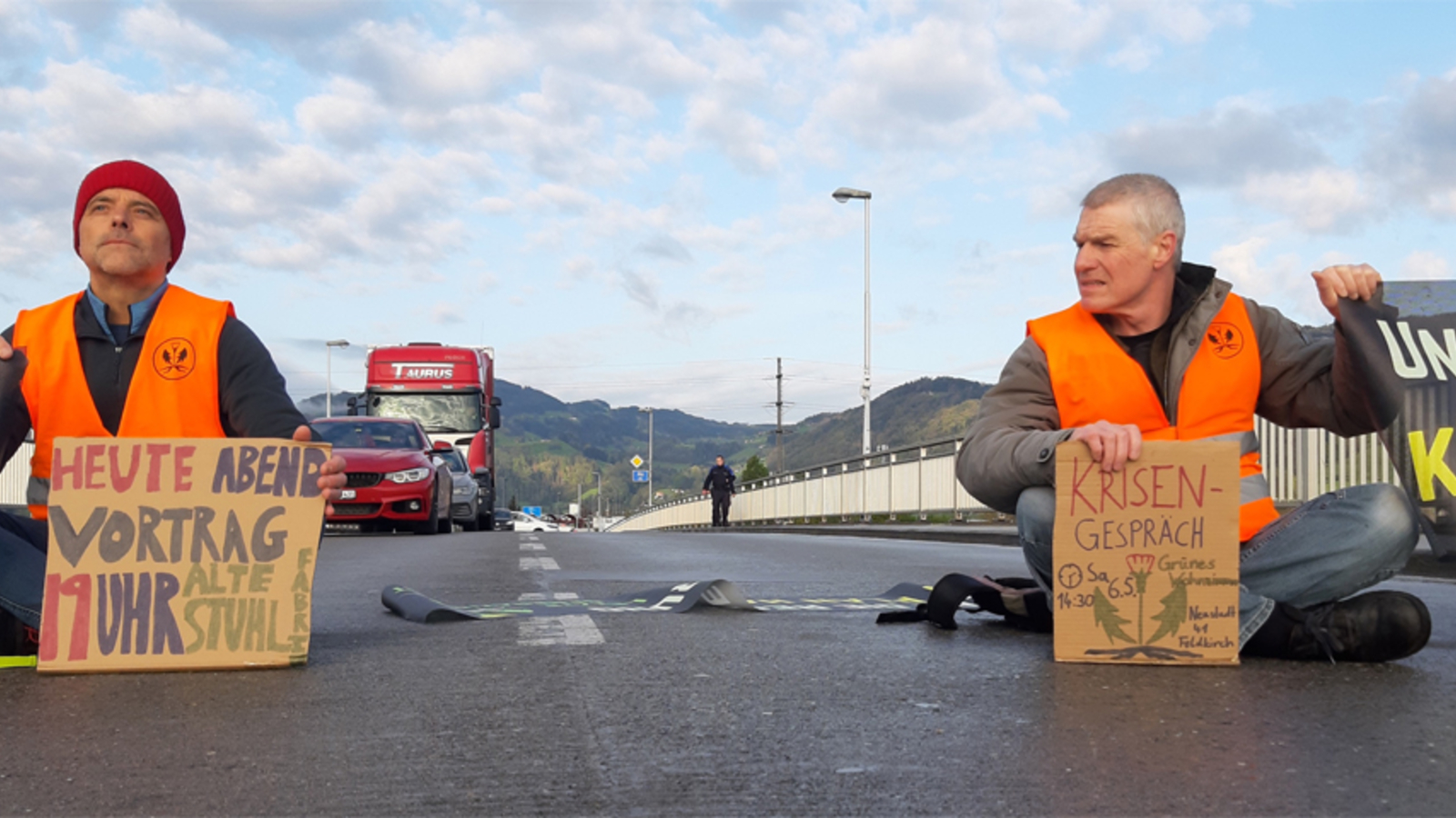 Klima Kleber Blockieren Grenzbrücke Zur Schweiz Oe24at 6234