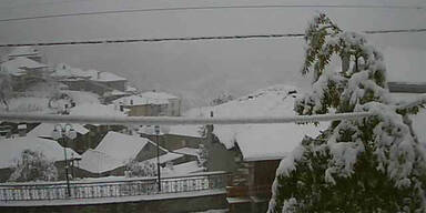 Schneefall sogar in Italien und Griechenland