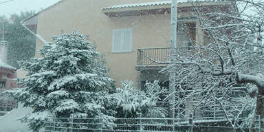 Schneefall jetzt sogar in Griechenland