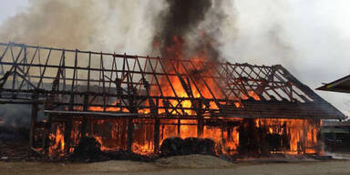 Großbrand auf Reiterhof: Brandstiftung