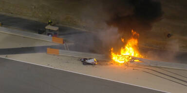 Schockmoment bei GP: F1-Bolide geht in Flammen auf!