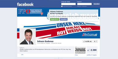 Nach Strache: Facebook von Gudenus gesperrt