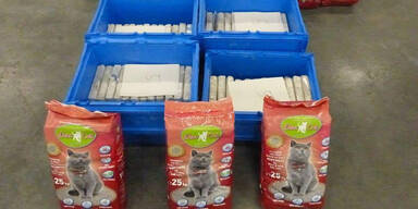1,8 Tonnen Kokain in Katzenstreu entdeckt