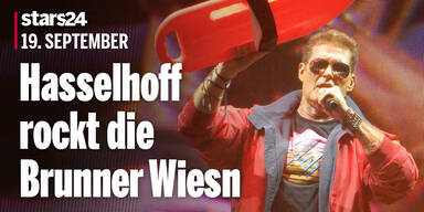 Hasselhoff rockt die Brunner Wiesn und die Donauinsel