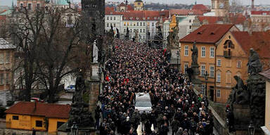 Trauerzug Vaclav Havel in Prag