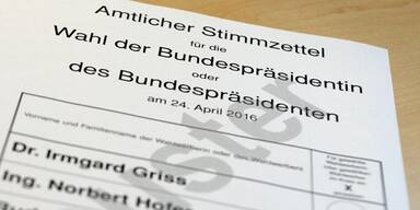 BP-Wahl: Stimmzettel werden gedruckt
