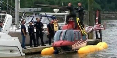 Helikopter musste im Hudson River notlanden