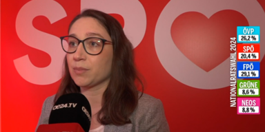 Julia Herr (SPÖ) im oe24.TV-Interview am Wahlabend.