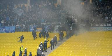 Zenit-Fans randalierten im Happel-Stadion 