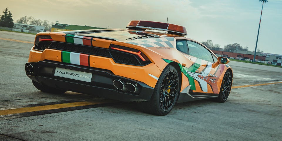 580-PS-Lamborghini als Flughafen-Fahrzeug