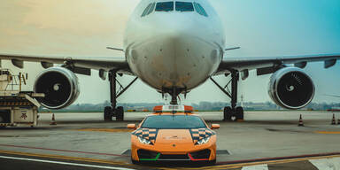 580-PS-Lamborghini als Flughafen-Fahrzeug