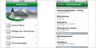 Pfarre Saalfelden mit eigener iPhone-App