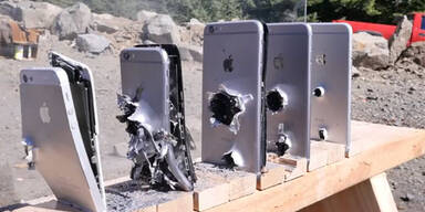 Neue iPhones mit Gewehr beschossen