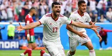 1:0 - Iran schockt Marokko in Nachspielzeit