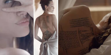 Jolie: In sexy Werbung zeigt sie ihre Tattoos
