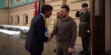Britischer Premier Sunak in Kiew zu Besuch eingetroffen