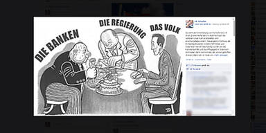 Strache belässt Cartoon auf Facebook