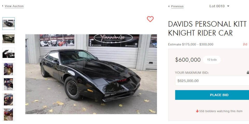 Mega-Gebot für KITT: Hasselhoff muss Versprechen einlösen