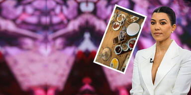 Kourtney Karadashian deckt Tisch mit Gmundner Keramik