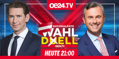 Wahl-Duell des Jahres auf oe24.TV: Kurz gegen Hofer