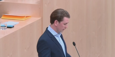 Sebastian Kurz im Parlament