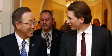 Ban Ki Moon und Sebastian Kurz
