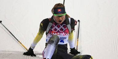 Domratschewa gewann Biathlon-Verfolgung