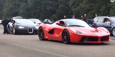 Video: LaFerrari gegen Bugatti Veyron