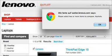 Fehler: Lenovo bezeichnete Kunden als "A....löcher"