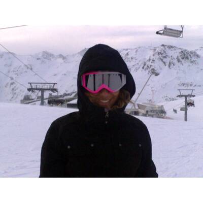 Am Snowboard: Leona Lewis in Ischgl auf der Piste